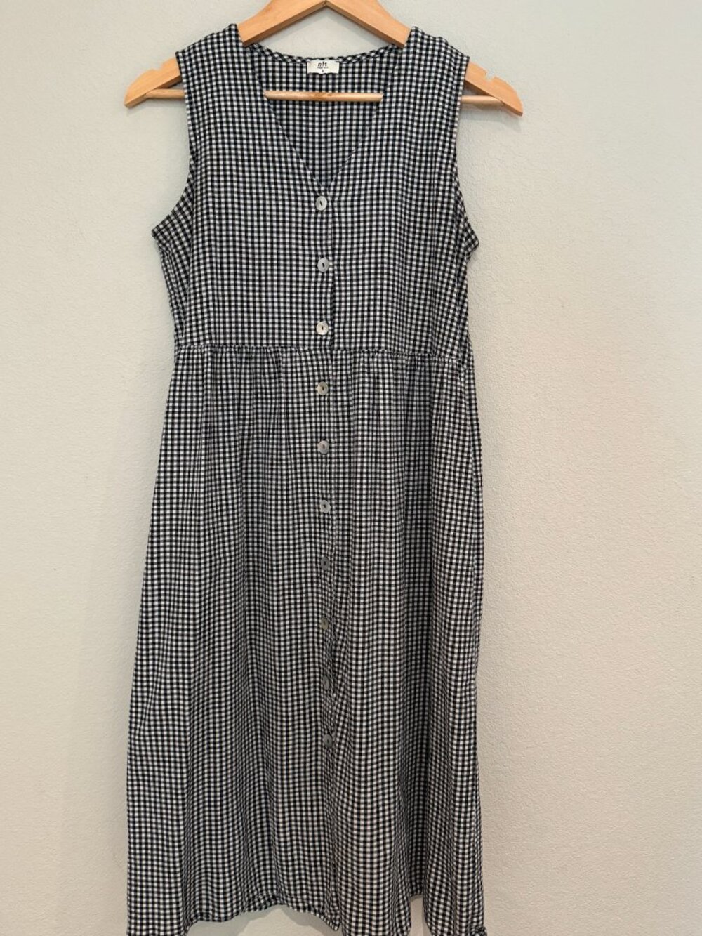Sleeveless Gingham Dress